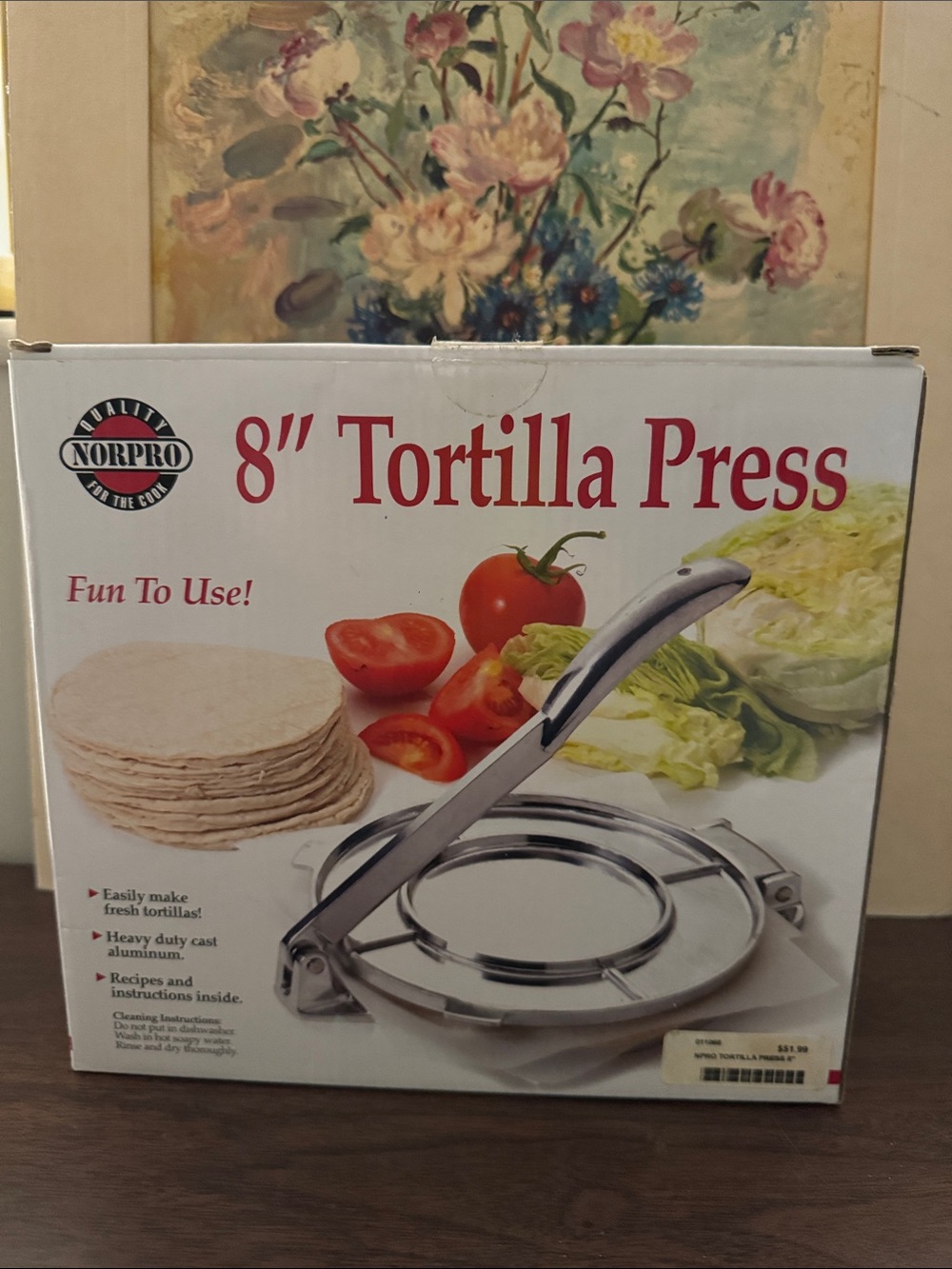 Norpro 8" Heavy Duty Cast Aluminum Tortilla Press - Excellent Condition